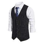 levne oblečení-Retro Řvoucí 20s 20. léta 20. století Úbory Tričko Vesta Gentleman Gangster Pevná barva Běžný Pánské předvečer Všech svatých Karneval Nový rok Večírek Maturitní ples loučení se svobodou nevěsty