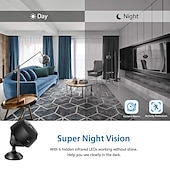 baratos Câmaras de IP-A9 Câmera 1080P (1920 × 1080) Mini Sem Fio Detector de Movimento Acesso Remoto Configuração de Wi-Fi protegido Interior Apoio, suporte 128 GB