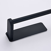 billige Toalettrullholdere-selvklebende håndkleholder, veggmontert toalettpapirholder, toalettpapirrullholder i rustfritt stål, silkerull (svart/krom)