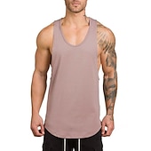 cheap Tank Tops-Men's Running Tank Top Workout Tank Sleeveless Vest / Gilet Summer Cotton Breathable Quick Dry Yoga Fitness Running Sportswear Activewear Black White Green