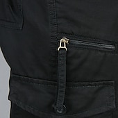 economico Pantaloni cargo-Per uomo Pantaloni cargo Pantaloni tattici Pantaloni Compatto Pantaloni da lavoro Multi tasca Gamba dritta Liscio All&#039;aperto Sport Lunghezza intera Ufficio Sport Sportivo Sport Nero Giallo