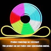 preiswerte Neon-LED-Beleuchtung-3~10m 9.8~32.8ft dc12v rgb wasserdichte led flexible neonseil streifen licht app musiksynchronisation funktioniert mit alexa google assistant für partydekoration