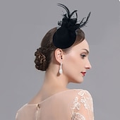 baratos Chapéus e Fascinators-Fascinators Flores Chapéus Tulle Pluma Chapéu Pillbox Casamento Ocasião Especial Festa  Noite Chá Corrida de Cavalos Com Floral Acessórios de Cabeça vestido para impressionar Dia de Corrida Vestido