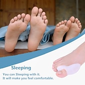 abordables Correcteurs d&#039;oignon-orteil unisexe hallux valgus attelle d&#039;oignon en silicone correcteur de pouce séparateur d&#039;orteil flexion des orteils soulagement de la douleur pédicure pieds outil de soins orthosi en silicone