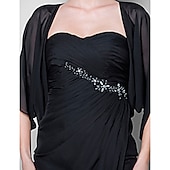 billiga mammas wraps-Sjalar Kvinno Wrap Bolero Skaka Kappor  Jackor Elegant Solskydd 3/4 Lång Ärm Chiffon Bröllops Gäst Wraps Med Ren Färg För Bröllop Vår klä dig för att imponera