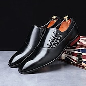 abordables Officiel-chaussures habillées classiques en cuir marron pour hommes - idéales pour les événements formels et les réunions d&#039;affaires