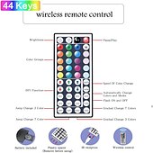 ieftine Telecomandă-98.4ft 30m smd5050 LED bandă rgb schimbarea culorii pentru living decor petrecere dormitor bucătărie bricolaj decorare acasă 8 moduri de iluminare suport adeziv