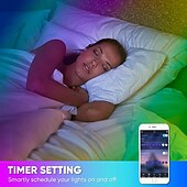 Χαμηλού Κόστους Neon LED Φώτα-νέον σχοινί smart rgb led κιτ λωρίδων φωτός λειτουργεί με alexa google 3m 12v rgb wifi 5m 2*5m έλεγχος εφαρμογής τηλεφώνου wifi συμπεριλαμβανομένου κιτ προσαρμογέα κατάλληλο για diy εγκατάσταση