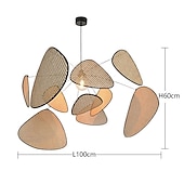 abordables Luces colgantes-60/80/100 cm sputnik design lámpara colgante led metal estilo vintage sputnik acabados pintados vintage country 220-240v