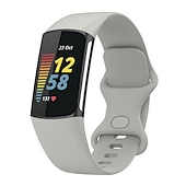 お買い得  Fitbitウォッチバンド-時計バンド のために Fitbit Charge 5 シリコーン 置換 ストラップ ソフト 高通気性 リストバンド