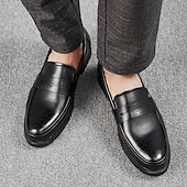 billige Formell-herrekjole penny loafers &amp; slip-ons pluss størrelse vintage business casual fest &amp; kveld loafers svart brun høst vinter