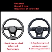 economico Copristerzo per auto-coprivolanti coprivolante modello in fibra di carbonio per donna&amp;amp;uomo, accessorio per auto sicuro e antiscivolo blu / rosa cipria / nero per universale tutti gli anni