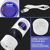 baratos Mata-insetos-mata-mosquitos automático para ambientes internos - luz negra uv e ventilador mata mosquitos, moscas-das-frutas e mosquitos com usb recarregável