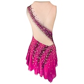 halpa Taitoluistelupuvut-Taitoluistelupuku Naisten Tyttöjen Luistimet Hameet Asut Keltainen &amp; Keltainen Tummanpunainen Tumma laivastonsininen Avoin selkä Spandex Venyvä langa Erittäin elastinen Kouluts Harjoittelu Kilpailu