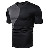 economico magliette di base-Per uomo Maglietta Manica Corta Girocollo Estate Blocco di colori Moda Classico Confortevole Streetwear Casuale Sportivo Nero Bianco Rosso Maglietta Top per Uomo