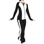 cheap Figure Skating Training Outfit-Figure Skating Jacket with Pants Women&#039;s Girls&#039; Ice Skating Jacket Pants / Trousers White Red Purple Thumbhole Spandex Lycra High Elasticity Training Practice Competition Skating Wear Thermal Warm