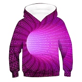 preiswerte Jungen 3D Vision &amp; Geometrie-Jungen 3D 3D-Druck Kapuzenshirt Langarm 3D-Druck Frühling Herbst Aktiv kinderkleidung 3-12 Jahre Täglich