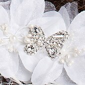 ieftine Casca de Nunta-voaluri pentru fard de obraz / fascinatoare de nunta / accesorii pentru cap cu flori 1 buc ocazie speciala / petrecere / seara / petrecere / caciula de cocktail