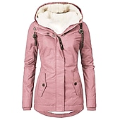 abordables Doudounes &amp; Parkas-Parka Femme Parka Plein Air Manteau d&#039;hiver  Casual Quotidien Manteau Ample Imperméable Décontractée Sportif Veste Manches Longues Couleur éclair Violet Rose Claire Vin / Waterproof