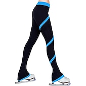 abordables Pantalons et Leggings de Patinage Artistique-Pantalons de Patinage Artistique Femme Fille Patinage Collants Legging Rose foncé Blanche Rose Polaire Spandex Haute élasticité Entraînement Compétition Tenue de Patinage Chaud Patinage sur glace