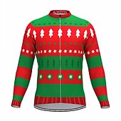 Herre Sykkeltrøyer Grafisk Tre Stygg jul Langermet Sykkel Topper med 3 baklommer Fjellsykling Veisykling Hurtigtørkende Refleksbånd Tilbake Lomme Fukttransport sport Rød Grønn Rød / Hvit Klær billige Sykkelklær for kvinner-Herre Sykkeltrøyer Grafisk Tre Stygg jul Langermet Sykkel Topper med 3 baklommer Fjellsykling Veisykling Hurtigtørkende Refleksbånd Tilbake Lomme Fukttransport sport Rød Grønn Rød / Hvit Klær