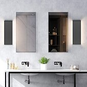 economico Luci per specchi-lightinthebox 1-luce 31/46/61cm applique da parete a led antiriflesso design opaco applique da parete per interni apparecchi in stile moderno luci della camera da letto del bagno 10w 16w 22w