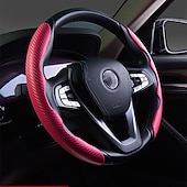 economico Copristerzo per auto-coprivolanti coprivolante modello in fibra di carbonio per donna&amp;amp;uomo, accessorio per auto sicuro e antiscivolo blu / rosa cipria / nero per universale tutti gli anni