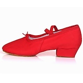 cheap Ballet Shoes-Women&#039;s Canvas Ballroom Dance Shoes with Low Heel and Suede Sole - Ideal for Latin Dance, Soft Sole Dance Shoes for Performance