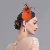 baratos Chapéus e Fascinators-Fascinators Flores Chapéus Tulle Pluma Chapéu Pillbox Casamento Ocasião Especial Festa  Noite Chá Corrida de Cavalos Com Floral Acessórios de Cabeça vestido para impressionar Dia de Corrida Vestido