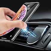 cheap Car Holder-Metal Magnetic Car Phone Holder Mini Air Vent Clip Mount Magnet Mobile Stand For iPhone XS Max 11Pro Xiaomi SAMSUNG Galaxy Note10 Smartphones