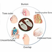 abordables Correcteurs d&#039;oignon-orteil unisexe hallux valgus attelle d&#039;oignon en silicone correcteur de pouce séparateur d&#039;orteil flexion des orteils soulagement de la douleur pédicure pieds outil de soins orthosi en silicone