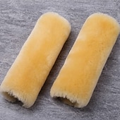cheap Car Seat Covers-2 Pack Imitation Sheepskin Seat Belt Pads, Soft Shoulder and Neck Cushion, Imitation Wool, Car Interior Accessory