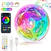 billiga WiFi och musikkontroll-rgbic adresserbar led strip ljus 10m 32.8ft dröm färg app kontroll usb musik synk färg ändras för fest semester sovrum