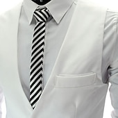 preiswerte Men&#039;s Vest-Herren Anzugweste Weste Formal Hochzeit Arbeit Karriere/ Zeremonie / Hochzeit Modisch 1920s Ganzjährig Polyester Einfarbig V Ausschnitt Schlank Wein Schwarz Weiß Marinenblau Weste