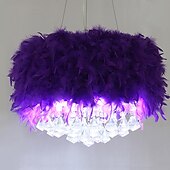 levne Lustry-40/50 cm jedinečné závěsné světlo LED design lustr kovové peří galvanicky moderní moderní 220-240v