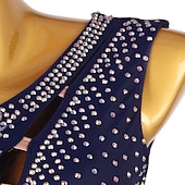 economico Abiti da Pattinaggio Artistico-Vestito da pattinaggio artistico Per donna Da ragazza Pattinaggio sul ghiaccio Vestiti Completi Bianco Blu marino scuro Rosso Floreale Scollatura posteriore Retato Elastene Elevata elasticità