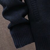 economico Maglioni Cardigan da uomo-Per uomo Felpa Cardigan Maglione con zip Giacca maglione Maglione in pile Maglia Lavorato a maglia Color Block Colletto alla coreana Moda Esterno Interni Abbigliamento Inverno Autunno Blu Grigio scuro