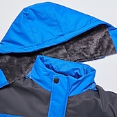 economico giacca sportiva-giacca con cappuccio da uomo giacca da sci giacca da trekking in pile giacca invernale da esterno termica calda fodera in pile impermeabile antivento giacca a vento giacca softshell cappotto sci sci snowboard pesca nero