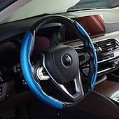 economico Copristerzo per auto-coprivolanti coprivolante modello in fibra di carbonio per donna&amp;amp;uomo, accessorio per auto sicuro e antiscivolo blu / rosa cipria / nero per universale tutti gli anni