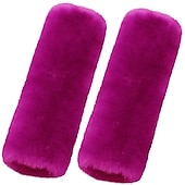 cheap Car Seat Covers-2 Pack Imitation Sheepskin Seat Belt Pads, Soft Shoulder and Neck Cushion, Imitation Wool, Car Interior Accessory