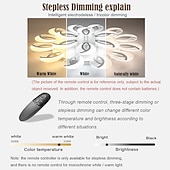 abordables Plafonniers à intensité variable-bulle acrylique moderne dimmable plafonnier led encastré queue de paon led plafonnier avec télécommande pour salon chambre salle à manger ac 110v 220v fleur conception