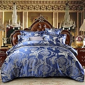cheap Duvet Cover Sets-3Pc Satin Silk Duvet Cover Bedding Sets Comforter Cover with 1 Duvet Cover or Coverlet，2 Pillowcases for Double/Queen/King(1 Pillowcase for Twin/Single)，Luxury style, dry and breathable fabric