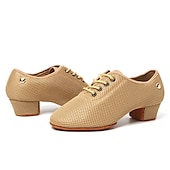 baratos Sapatos de Aulas de Dança-Mulheres Sapatos de Dança Latina Praticar tênis de dança para treinar Treino Espetáculo Sandálias com cadarço Sandálias com tiras Oxford Parte inferior de dois pontos Salto Grosso Dedo Fechado Adulto