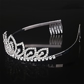cheap Tiaras &amp; Crown-Crown Tiaras Alloy Wedding Special Occasion Valentine&#039;s Day Valentine Sweet With Acrylic Diamond Crystal / Rhinestone Headpiece Headwear