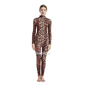 halpa Painatus-Kuviolliset Zentai-puvut Cosplay-Asut Kissapuku Tateellinen tyyli Sarjakuva Ohut Eläin Karnevaali puku Kokohaalari Naisten Sukupuoli Seksikäs puku Leopardi Eläimenkarva Elastaani lycra Elastaani Puku