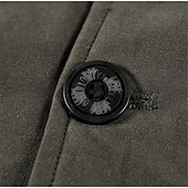 baratos Casacos &amp; Sobretudos para Homem-Homens Casaco de inverno Jaqueta de Inverno Estilo Clássico Acampar e Caminhar Quente Zíper Bolsos Preto Caqui Verde Tropa Azul Escuro Casaco puffer