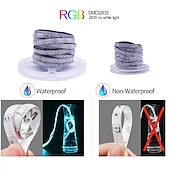 cheap WiFi&amp;Music Control-20m 65ft LED Smart Strip Lights TV Backlight RGB Bluetooth Music Sync 5M 10M 15M 2835 SMD Color Changing with 40 Keys Controller for Bedroom Kitchen Home Decoration