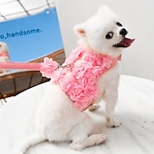 cheap Dog Apparel &amp; Accessories-Dog Cat Harness Leash Cute Adorable Adjustable Soft Comfortable Safety Dailywear Casual Daily Dog Clothing for Husky Labrador Alaskan Malamute Golden Retriever Dalmatian