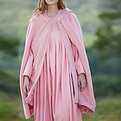 abordables Abrigos de Invierno-Mujer Abrigo Capa / Capas Chaqueta con capucha Fiesta Navidad Ocasión especial Otoño Invierno Abrigo Ajuste regular Resistente al Viento Mantiene abrigado Adorable Artístico / Retro Elegante Chaquetas