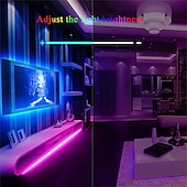 ieftine Telecomandă-98.4ft 30m smd5050 LED bandă rgb schimbarea culorii pentru living decor petrecere dormitor bucătărie bricolaj decorare acasă 8 moduri de iluminare suport adeziv